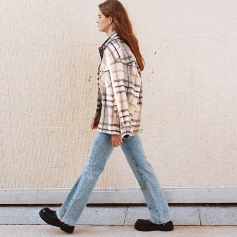Zara Plaid Button-Up Shacket - Picture 6 of 10